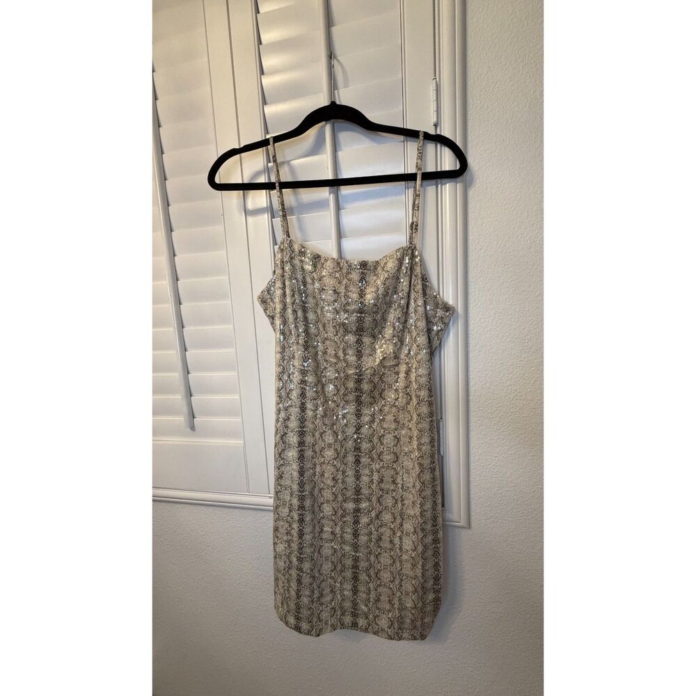 Free People Endless Rose Sequin Snakeskin Mini Dress - M
